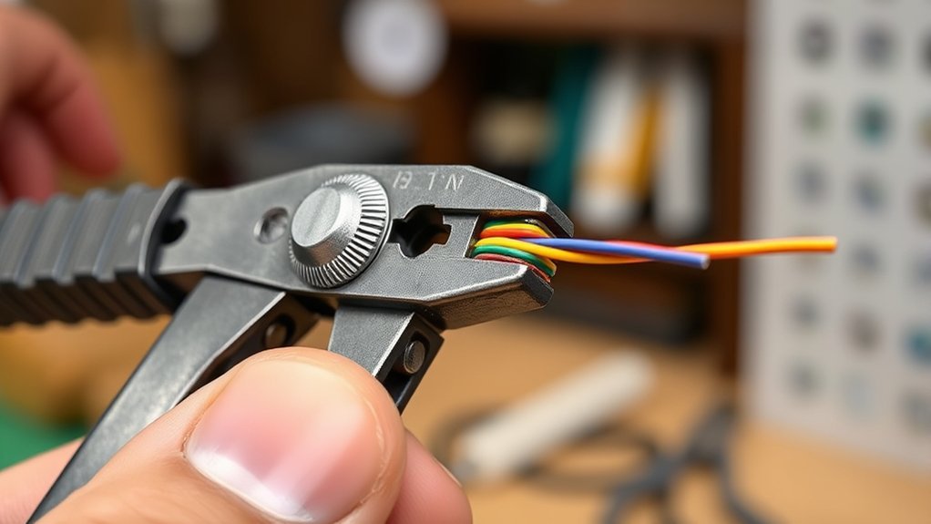 adjust wire stripping pliers