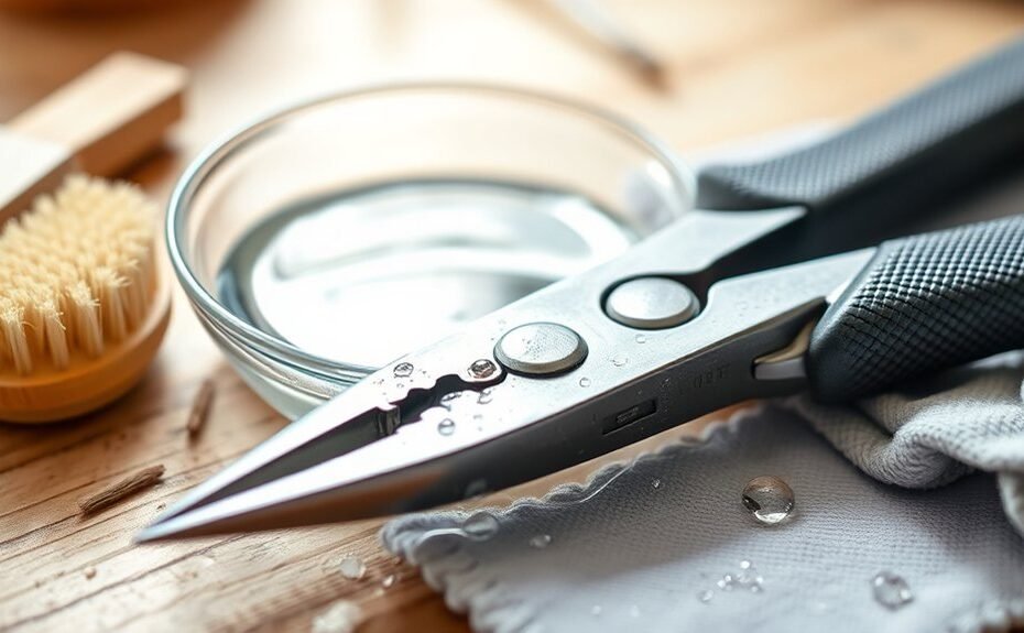 cleaning and maintaining pliers