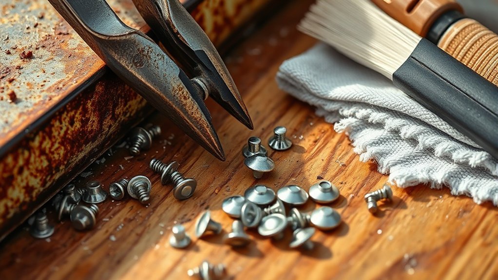 cleaning and selecting rivets