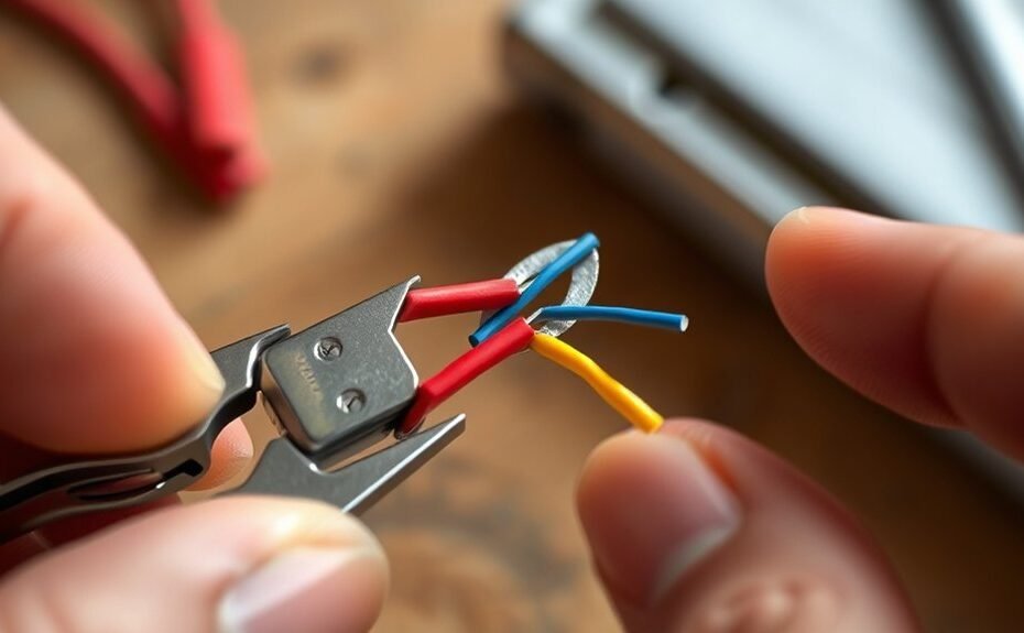 crimp wires using pliers