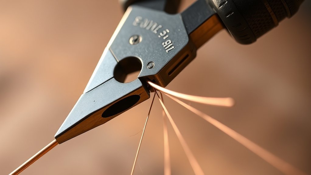 cut wires with pliers