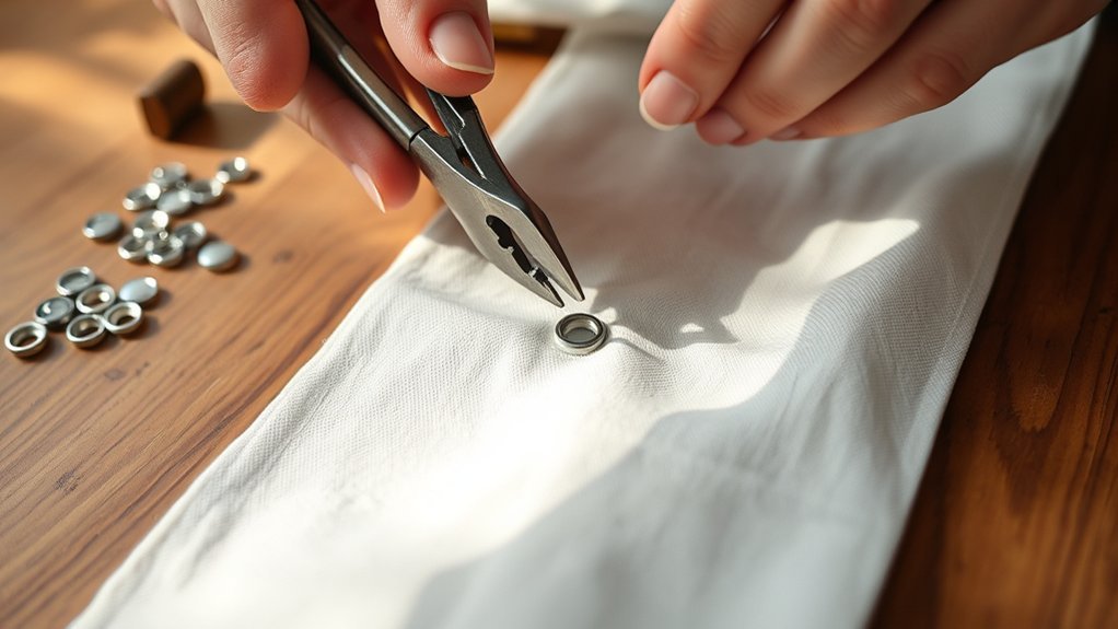 eyelet placement preparation steps