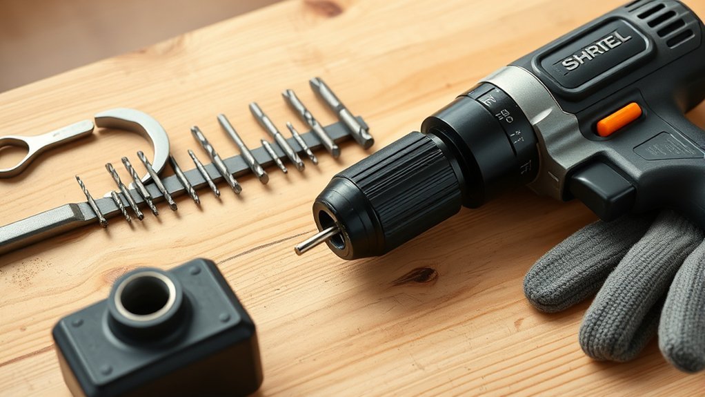 gather tools for drill bit