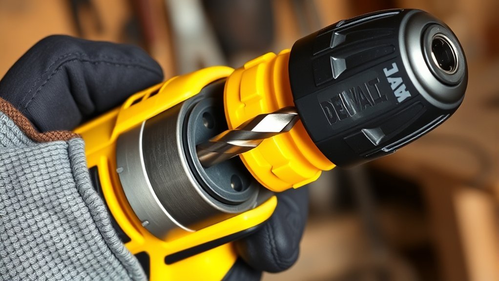 insert and tighten drill bit