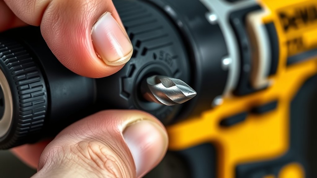 loosen chuck remove bit