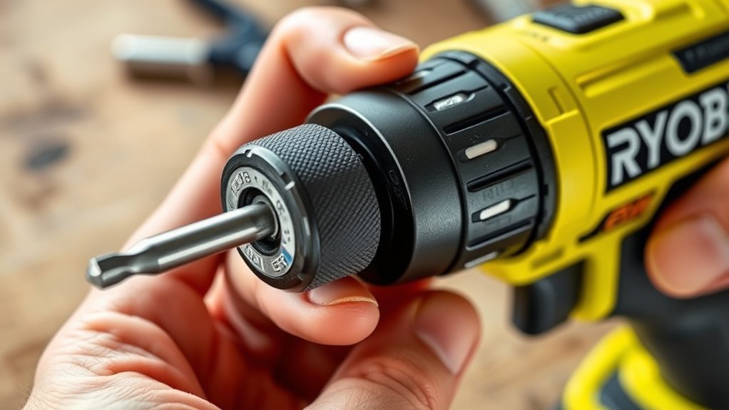 loosen ryobi drill chuck
