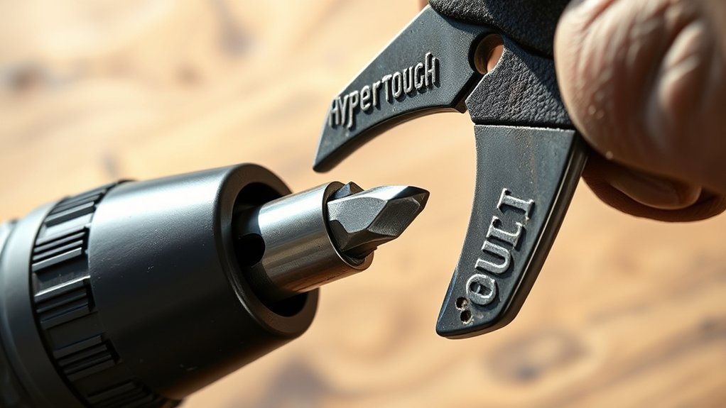 loosen stuck drill bit