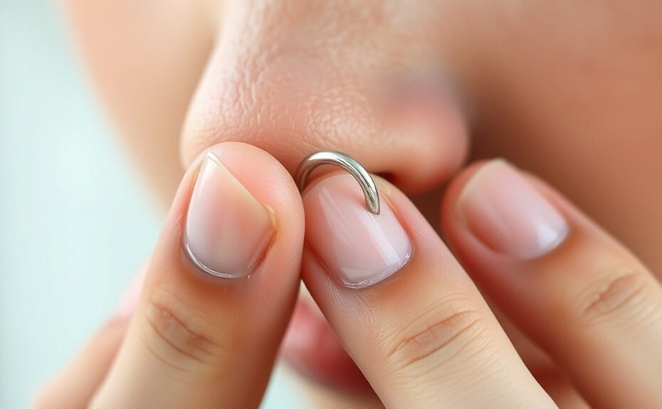 open nose ring manually