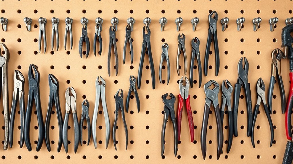 organize pliers for accessibility