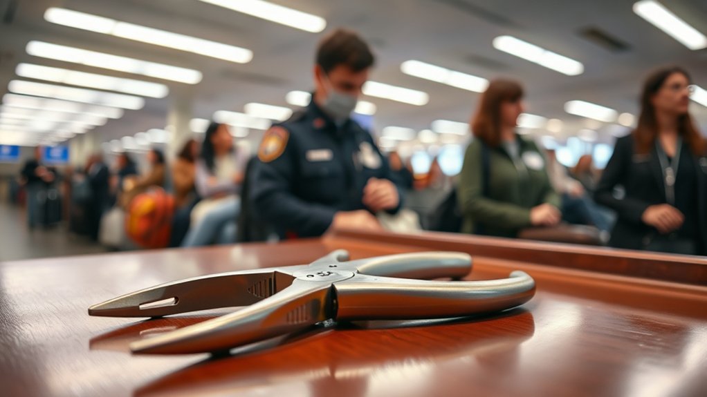 pliers allowed with restrictions