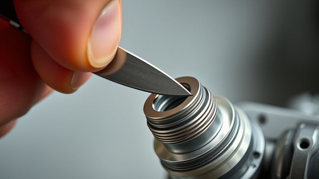 pry retaining ring carefully