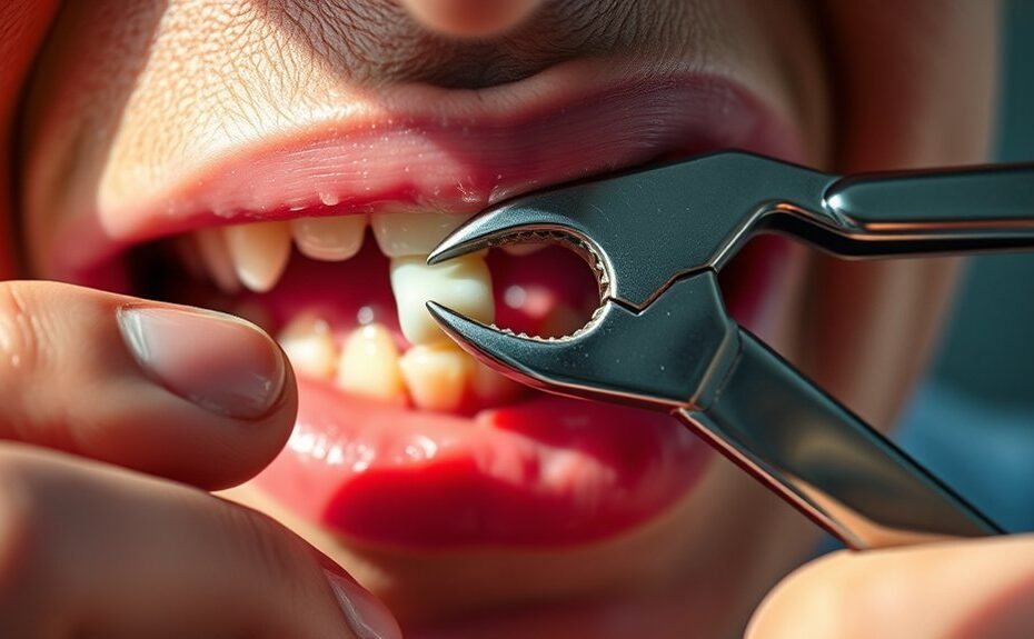 pull tooth with pliers
