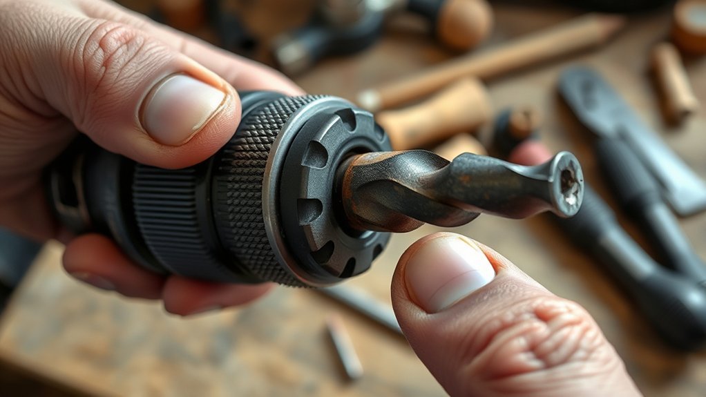 remove stuck drill bits safely