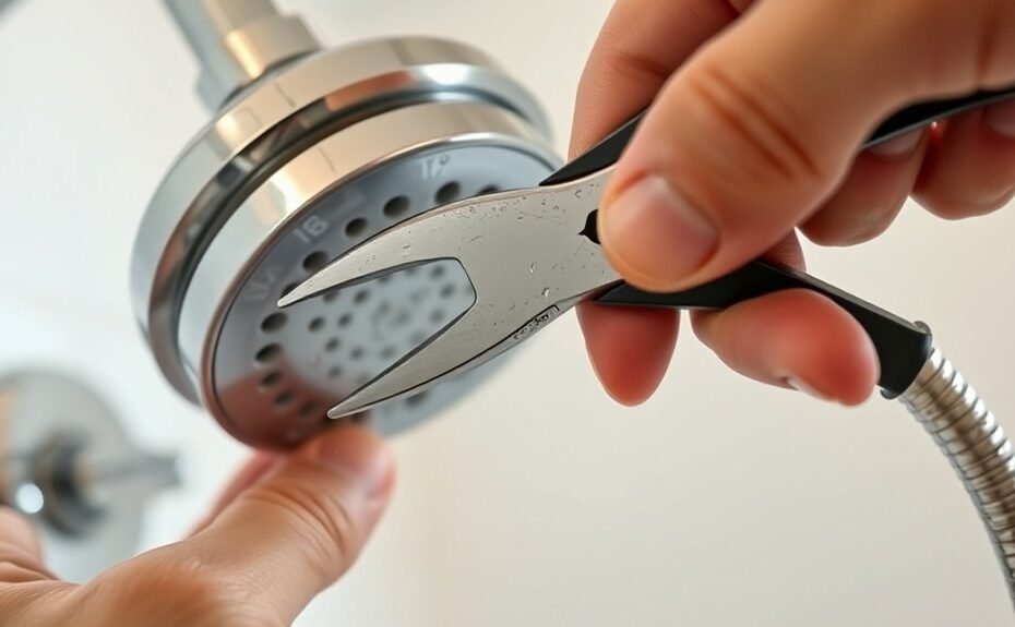 remove stuck shower head