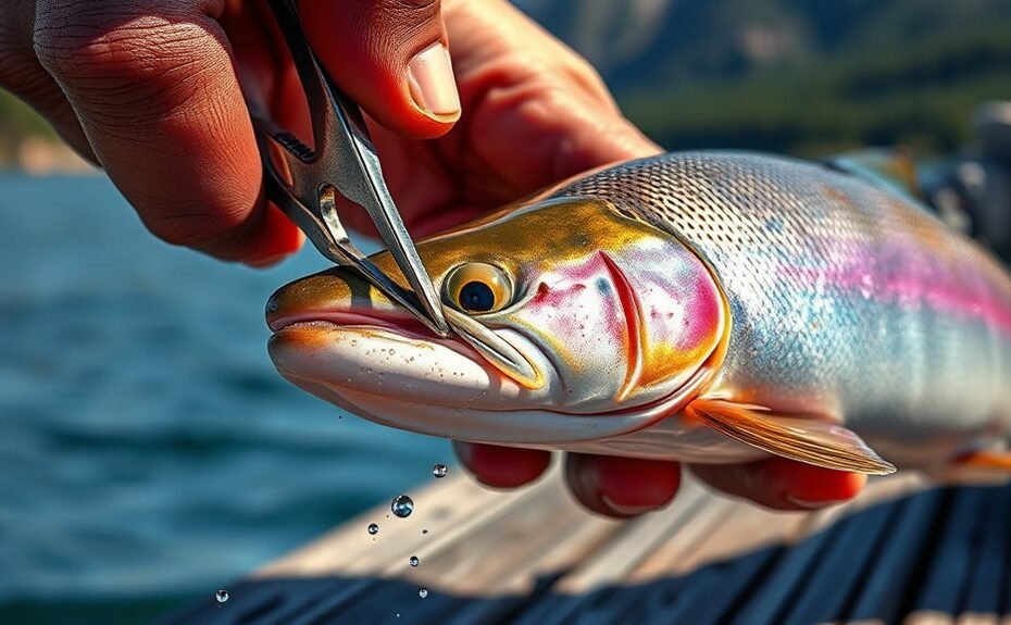 removing fish hook safely