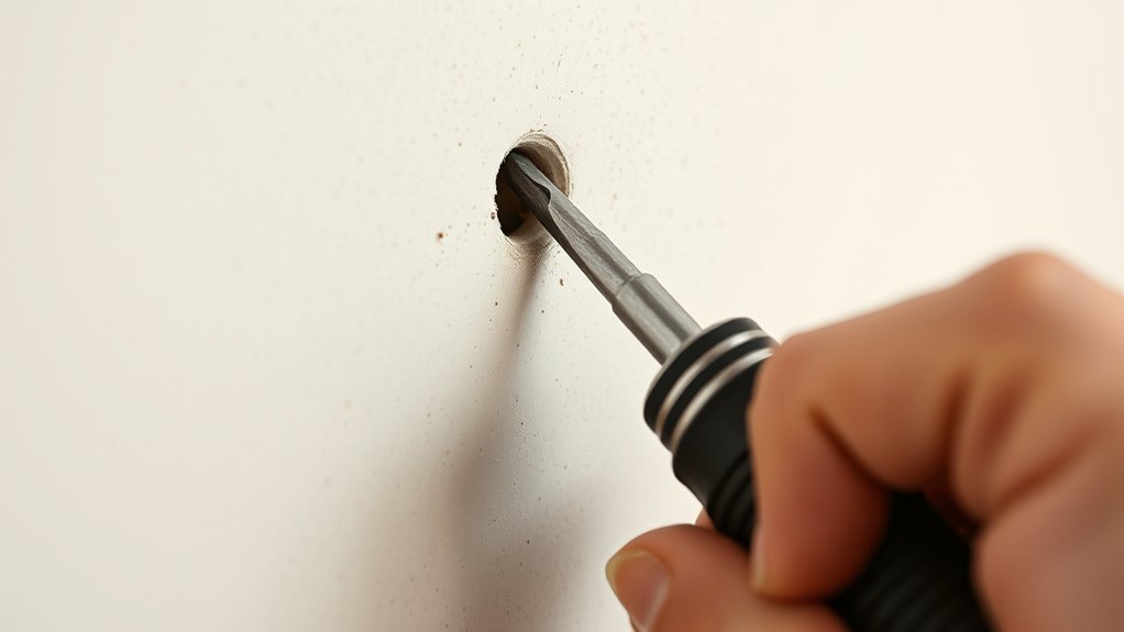 screwdriver hole drilling technique