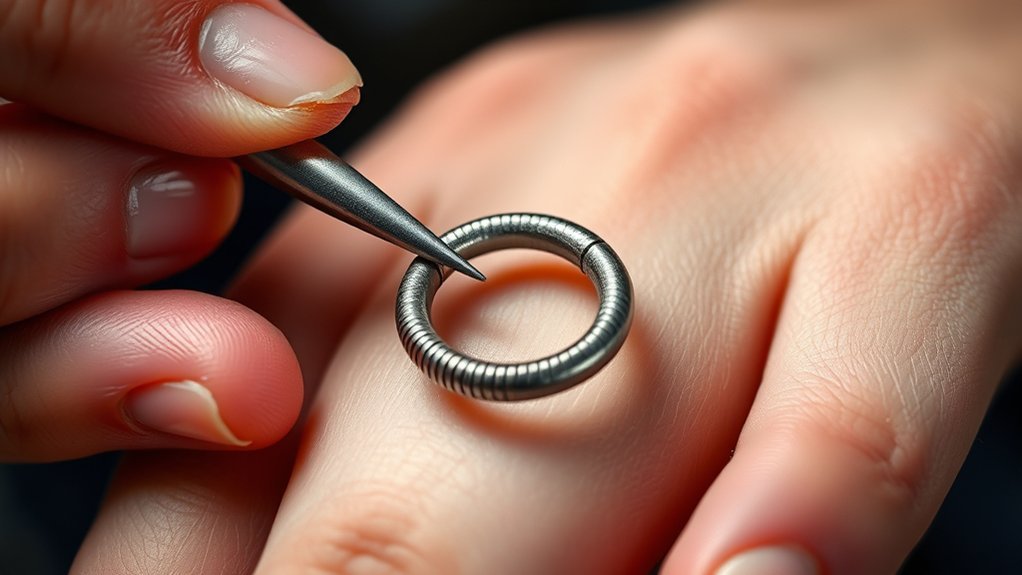 secure double loop metal rings