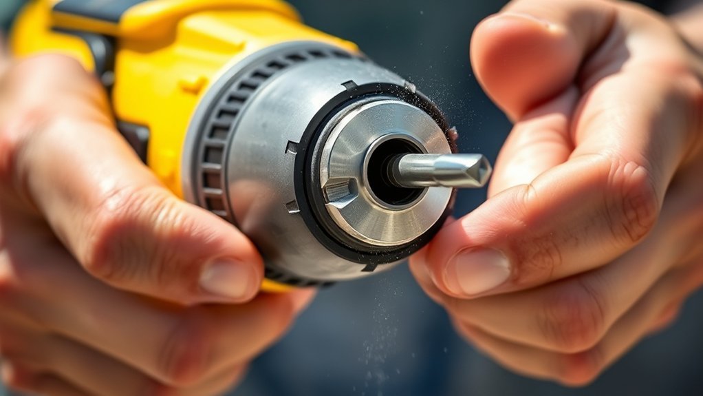 securely tighten drill bit