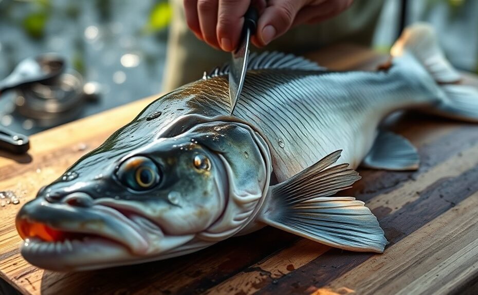 skin catfish without tools