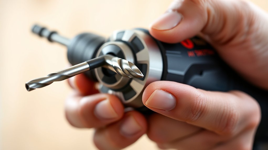 tighten drill bit securely