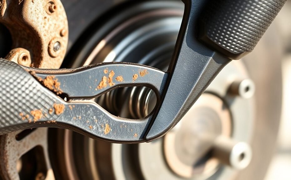 using brake spring pliers