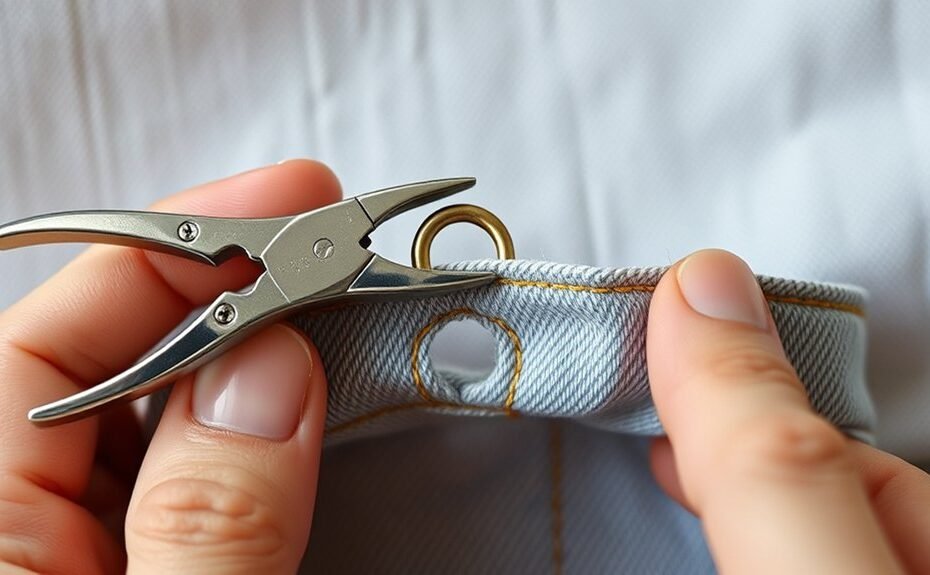 using eyelet pliers effectively