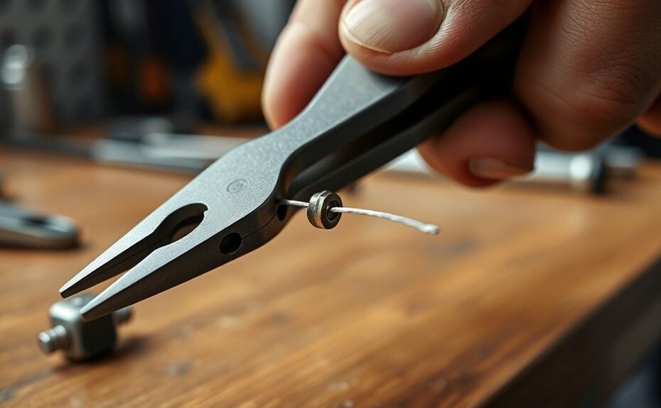 using safety wire pliers
