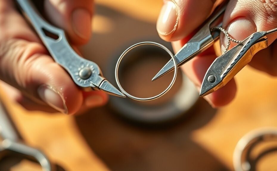 using wire looping pliers