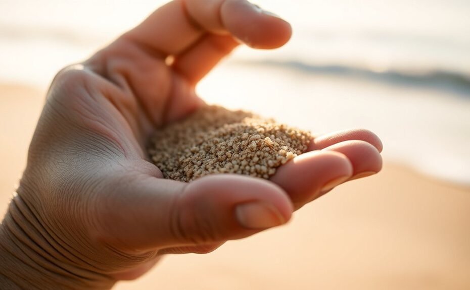 a handful of sand