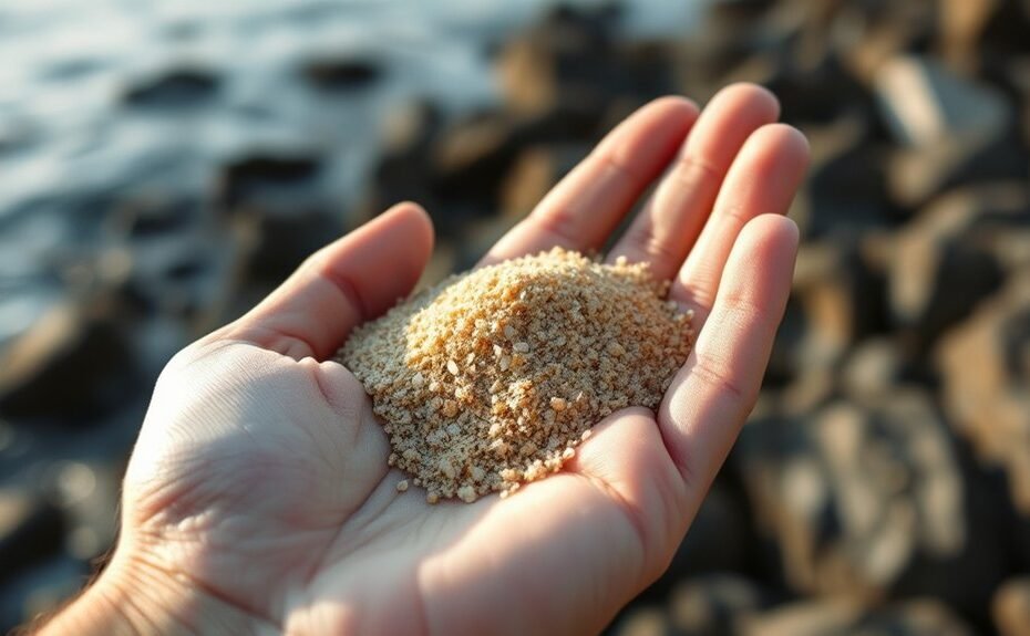 a handful of sand