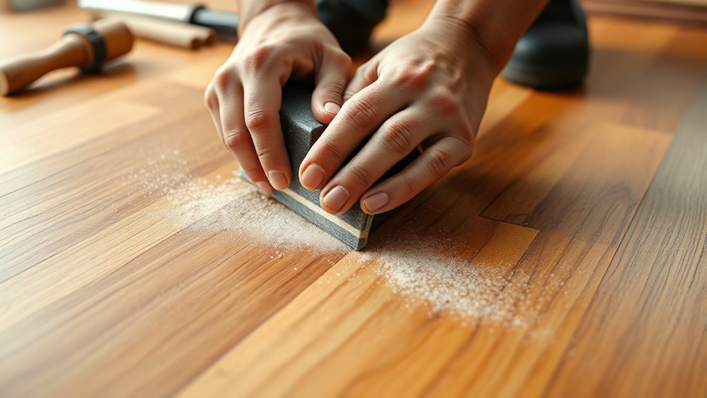 assess floor condition and edges