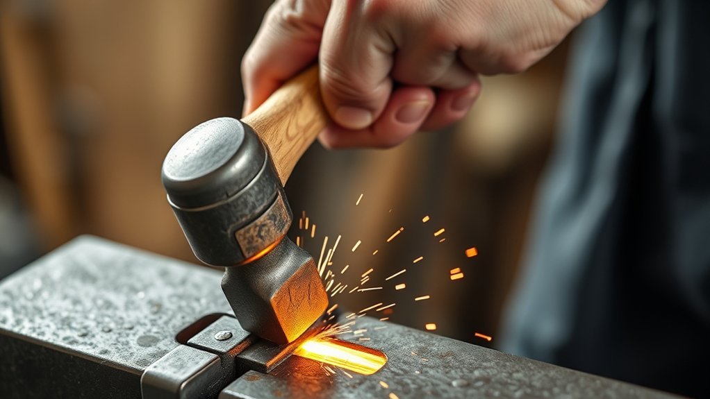 ball peen hammer shapes metal precisely