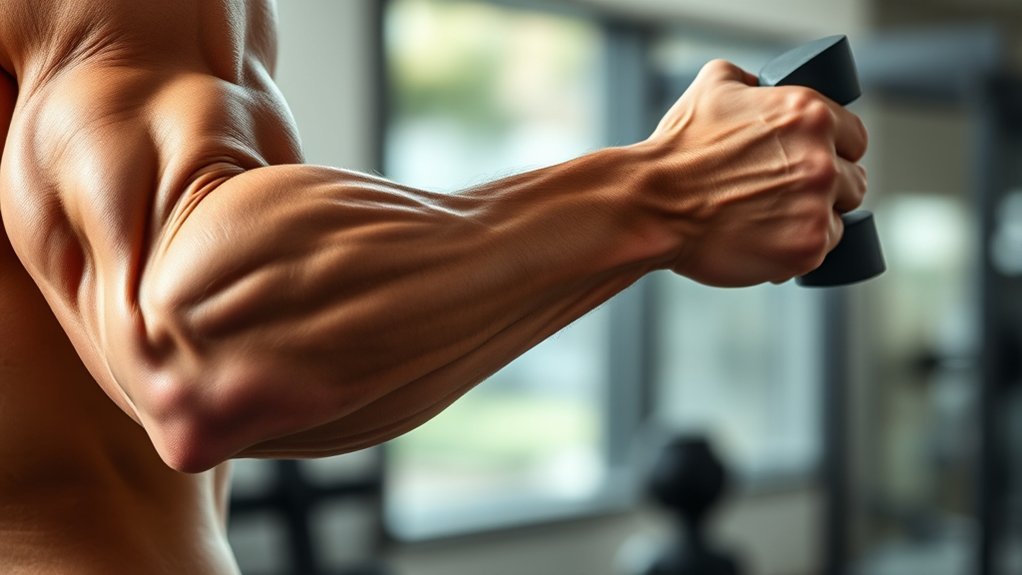 biceps flex triceps lengthen together