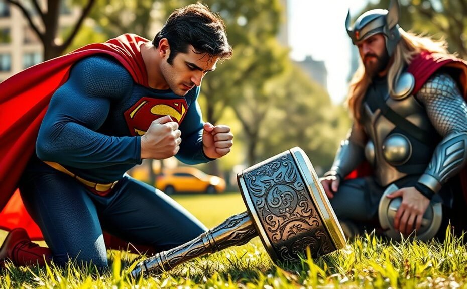 can superman lift mj lnir