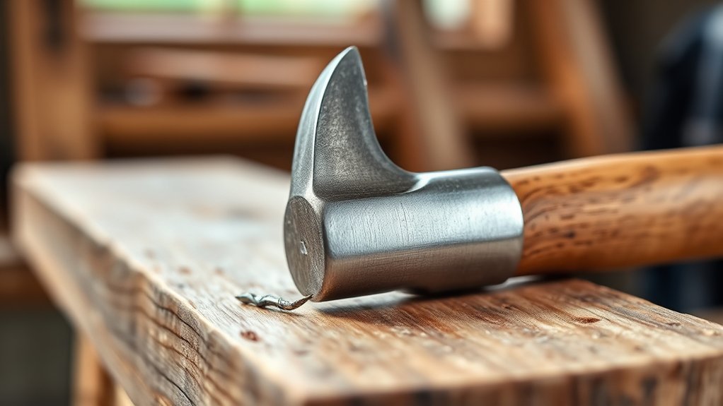 claw hammer drives and removes nails