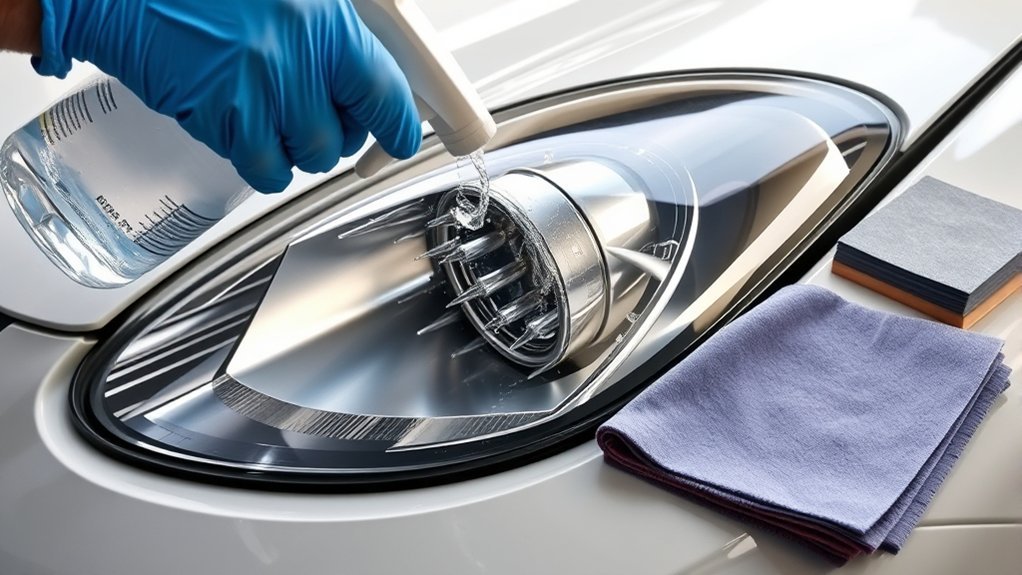 clean headlights tape edges inspect thoroughly