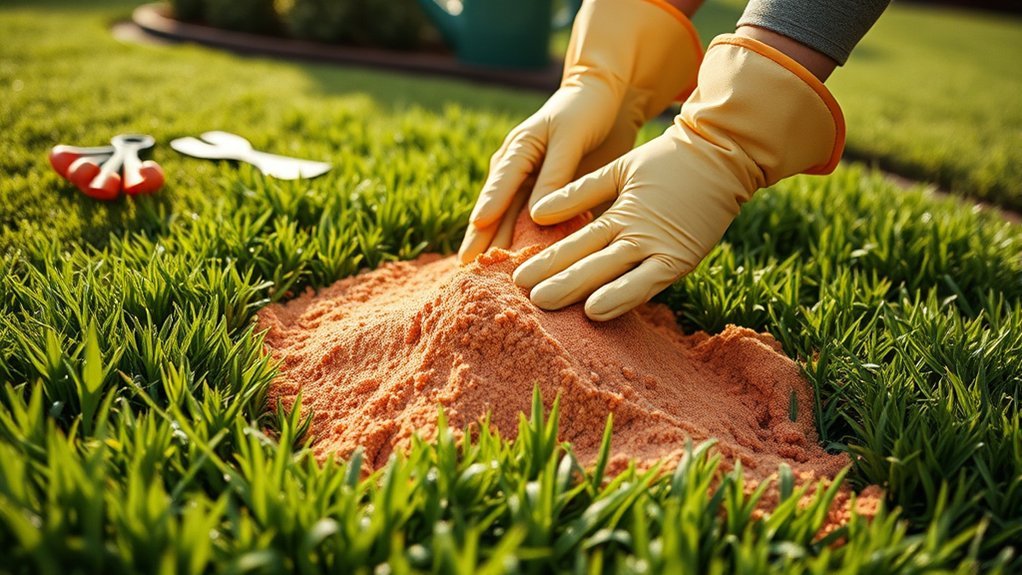 clear debris mow evenly check moisture