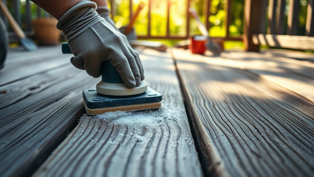 clear surface protrusions removed clean deck