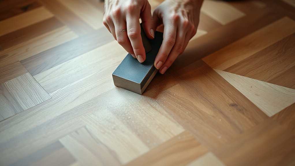 coarse to fine grain following sanding