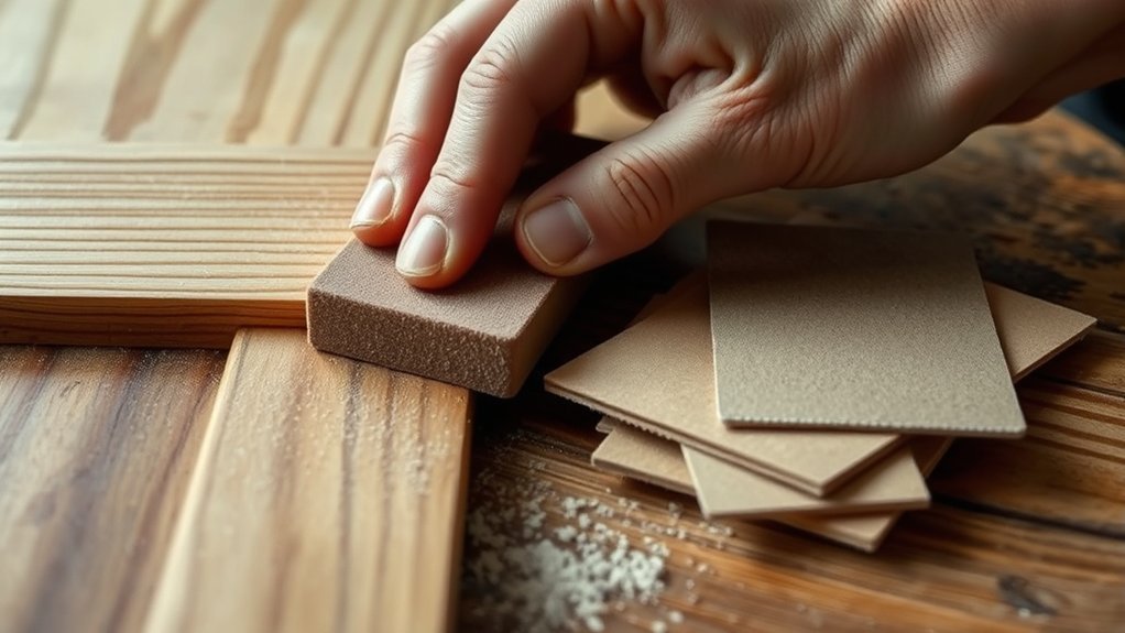 coarse to fine sanding progression steps