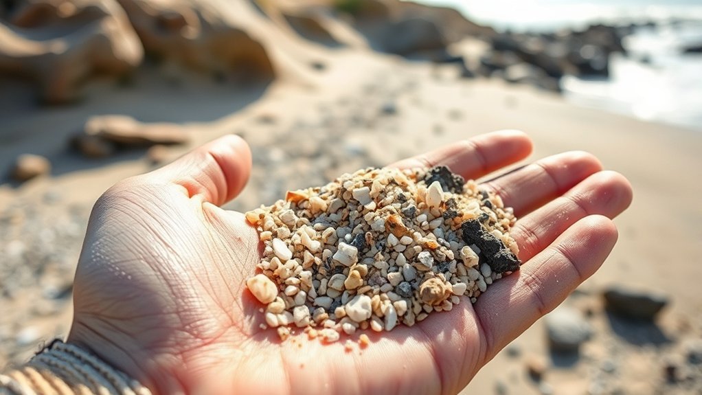 coast finer desert coarser grains