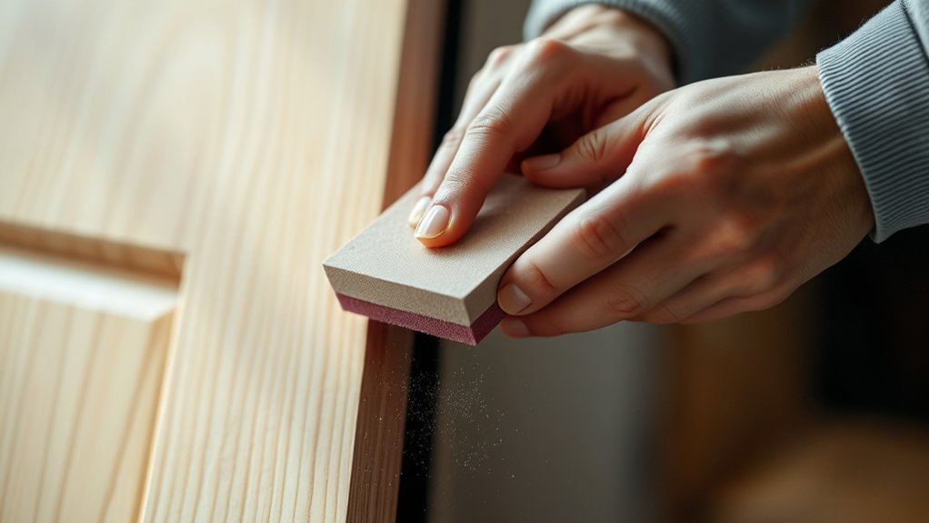 consistent hand sanding for uniform finish