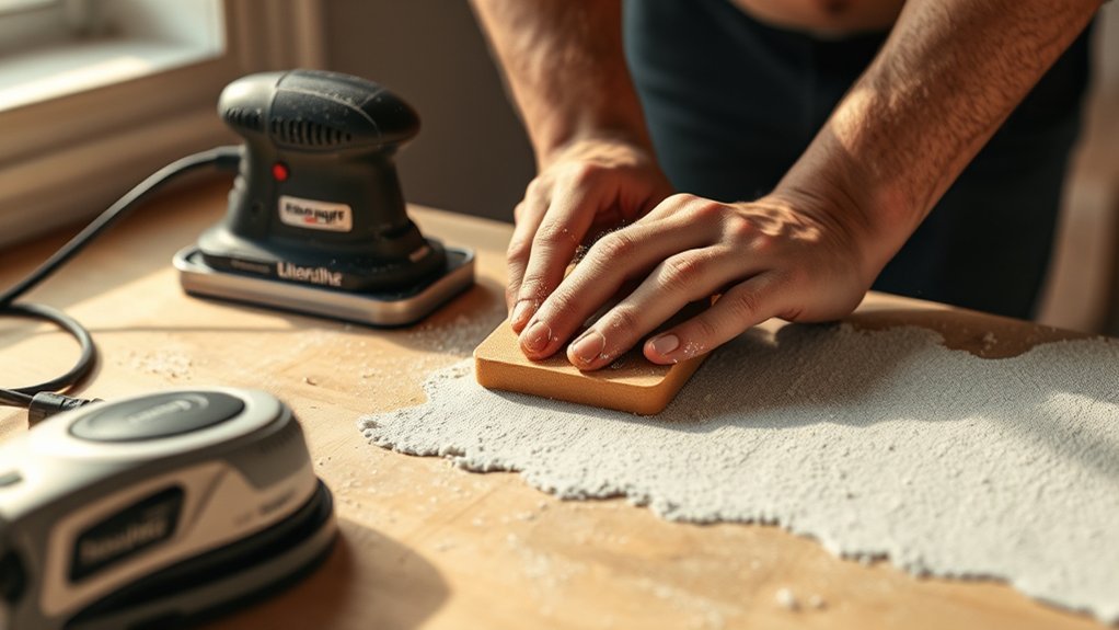 detail oriented ergonomic hand sanding