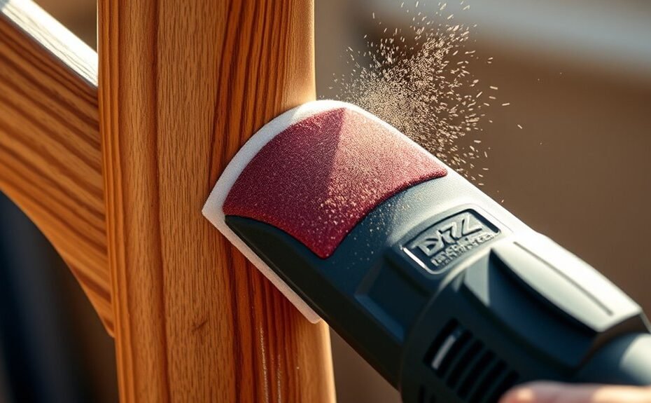 detail sander uses smoothing wood edges