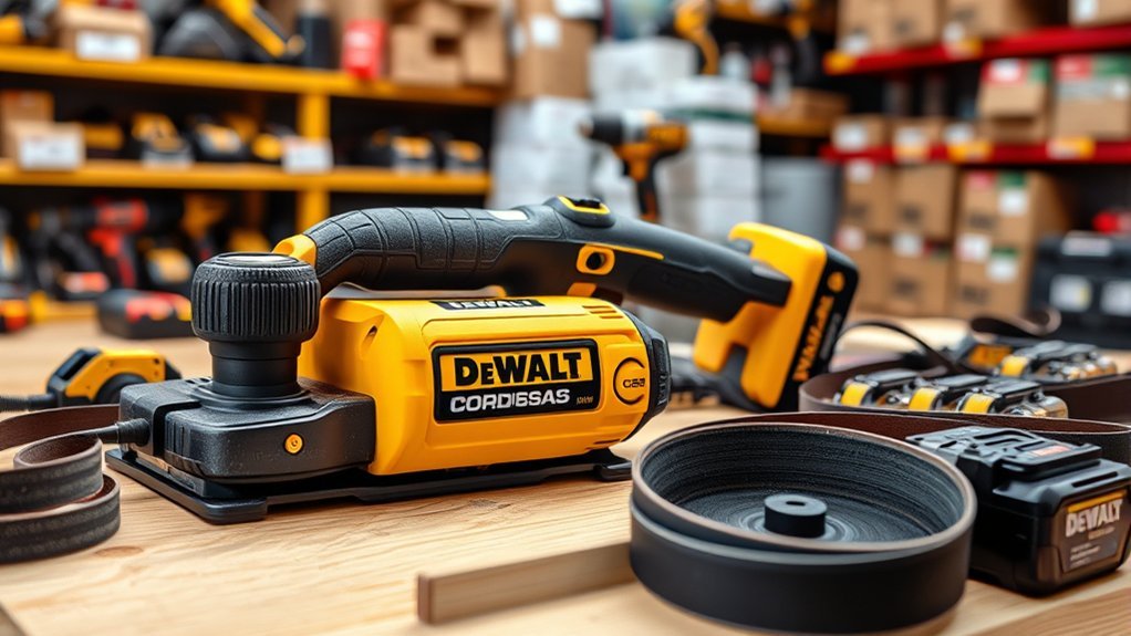 dewalt cordless belt sander options