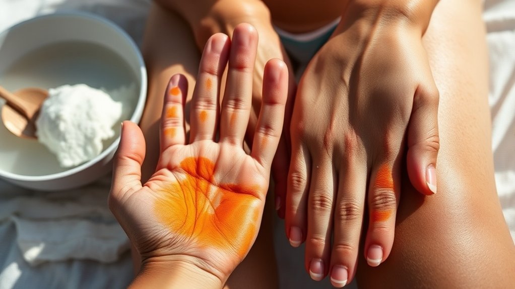 dha causes temporary hand staining