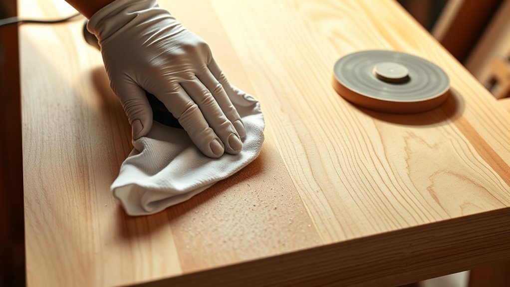 dust free finish after sanding