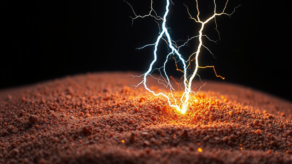 electric field accelerates ionic weathering
