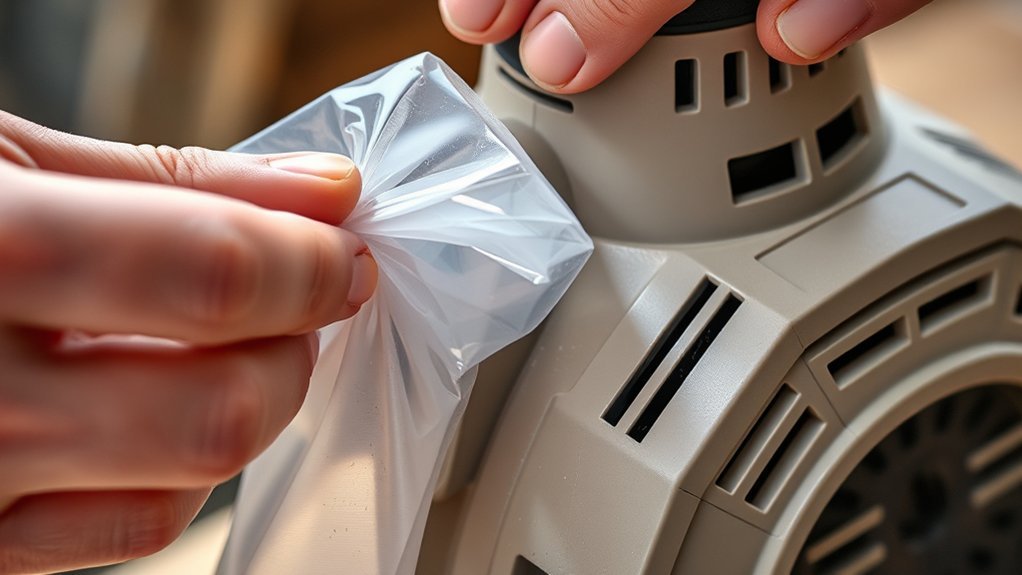empty dust bag regularly to maintain suction