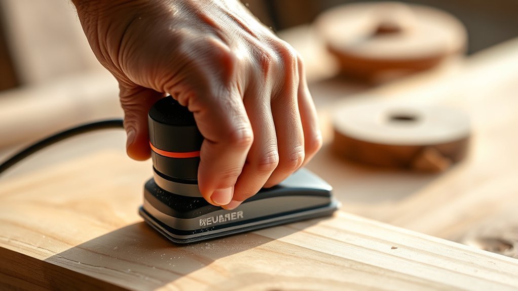 ergonomic controlled palm sanding technique